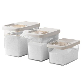 1 Шт Коробка для хранения риса Диспенсер для риса Контейнер для риса для хранения зерна, как показано На рисунке Пластиковый контейнер для корма для домашних животных Кухонный Органайзер
