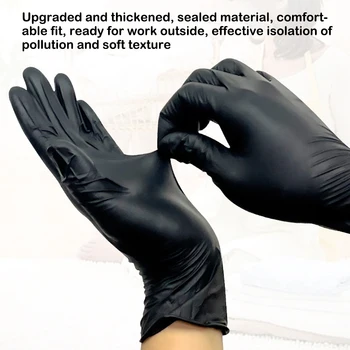 100 штук одноразовых нитриловых перчаток, водонепроницаемых перчаток для ремонта автомобилей