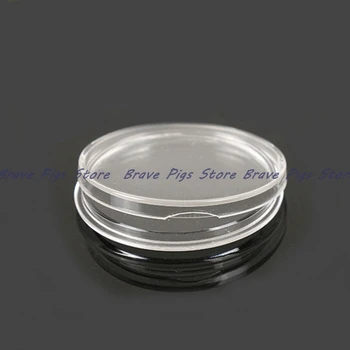 10шт 23 мм Прозрачный держатель для монет с нанесенными Прозрачными круглыми футлярами Капсулы для хранения монет Домашний Органайзер Оптом
