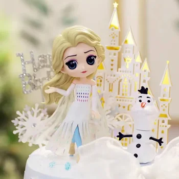 15 см Дисней Замороженная королева Принцесса Эльза Фигурка модель Игрушки торт Подарки домашний декор Подарки на День рождения