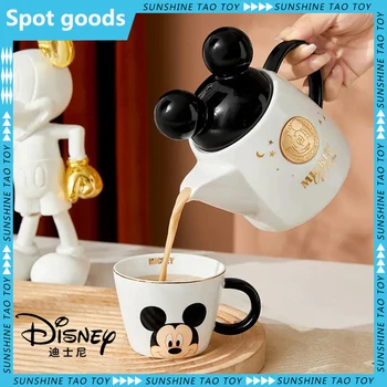 2024 Новый Подарочный набор Disney High Temperature Teapot, Легкий Роскошный Керамический Чайник, Чайный Сервиз с Микки, Модная Керамическая Чашка