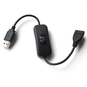 28 см USB-Удлинитель с Переключателем ВКЛЮЧЕНИЯ/ВЫКЛЮЧЕНИЯ Удлинителя Кабеля для USB-лампы, USB-Вентилятора, Линии Питания, Прочного Адаптера