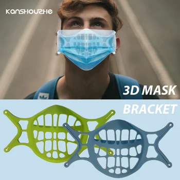 3D маска для рта, поддерживающая дыхательную маску, Внутренний кронштейн для подушки, держатель для маски из пищевого силикона, дышащий клапан, модная маска