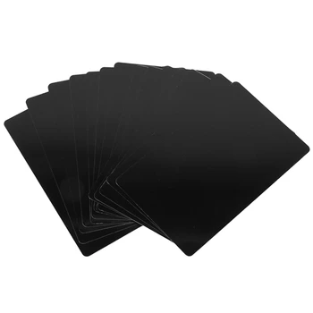 400 ШТ. Металлическая визитная карточка из черного алюминиевого сплава с гравировкой Для деловых визитов, Бланк визитной карточки толщиной 0,2 мм