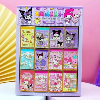 48шт Мини-книжка-наклейка Sanrio Kawaii Hello Kitty Melody Kuromi Наклейки Cinnamoroll Канцелярские Принадлежности для детей, Школьные Принадлежности
