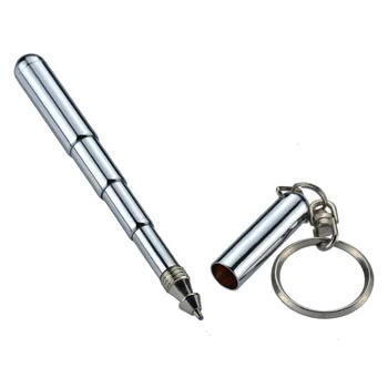 5ШТ Металлическое кольцо для ключей Телескопическая ручка из нержавеющей стали Брелок Кулон Декор Подарочные Брелоки