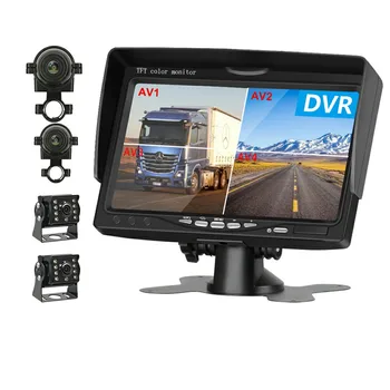 7-дюймовый HD-монитор для мониторинга транспортных средств, система камер для грузовиков, автобусов, система отображения изображения заднего хода легковых автомобилей