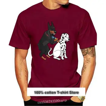 Camiseta divertida de perro Doberman tatuar, novedad