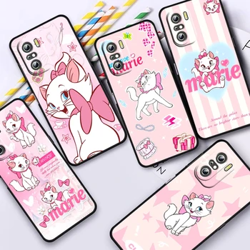 Disney Cute mary cat Чехол Для Телефона Xiaomi Redmi Note 12 Turbo 11E 11S 11 11T 10 10S 9 9S Pro Plus 5G Черный Чехол