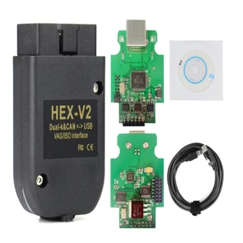 HEX V2 VAG-USB 21.3 21.9 V22.3.2 VAS-ODIS VCD HEX X2 22.3 HEX CAN USB Интерфейс ATMEGA162 + 16V8 + FT232RQ Многоязычный L9BC