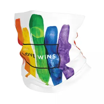 Love Wins Радужная ЛГБТ-бандана, гетры, ветрозащитный шарф для лица, мужская, женская, гей-парад, лесбийская повязка на голову, балаклава-трубка