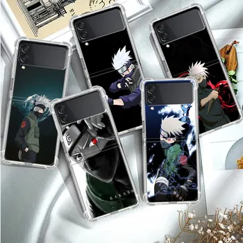 N-Naruto Аниме Милый Роскошный Чехол Для Samsung Galaxy Z Flip 4 3 5G Funda Z Flip 5 Прозрачный ПК Жесткий Противоударный Чехол Для Задней Панели Телефона