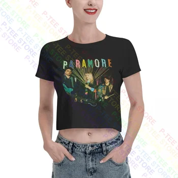 Paramore Женская Укороченная футболка, Мягкая Стильная Хипстерская Удобная Женская Рубашка