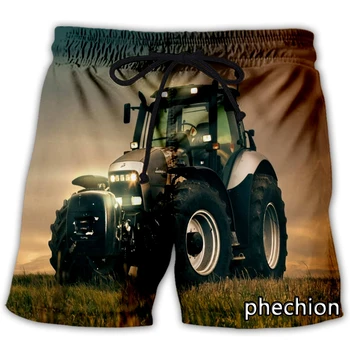 phechion Новые мужские/женские сельскохозяйственные машины, Трактор, повседневные шорты с 3D-принтом, Модная уличная одежда, Мужские Свободные спортивные шорты A90