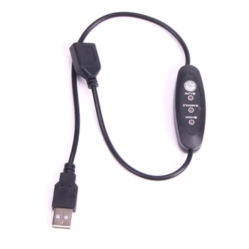 USB-регулятор температуры 5V-12V, термостат обогревателя с 3-ступенчатой регулировкой 24 Вт
