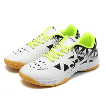 Амортизирующая, дышащая и износостойкая обувь для тренировок, молодежная обувь для настольного тенниса на белой коровьей подошве, нескользящая 39-45