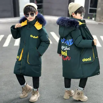Детская хлопчатобумажная куртка 2023 года выпуска, новая хлопчатобумажная куртка в иностранном стиле для мальчиков, зимняя корейская версия пальто