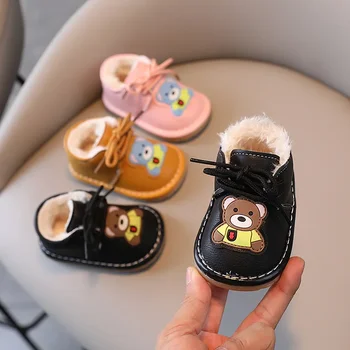 Детская хлопчатобумажная обувь для мальчиков и девочек 1-2-3 лет, обувь для малышей с бархатной утолщенной мягкой подошвой Baby Called Shoe