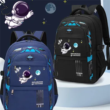 Детский рюкзак EZONE, детский школьный ранец для мальчика, ортопедический рюкзак, водонепроницаемая сумка для книг с мультяшным астронавтом, Mochila Infantil