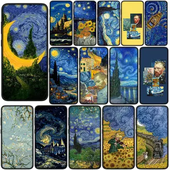 Звездная Ночь Картина Ван Гога Чехол Для Телефона Samsung Galaxy S23 S22 S21 S20 Fe Ultra S8 Plus M21 + Принципиально Мягкий Корпус