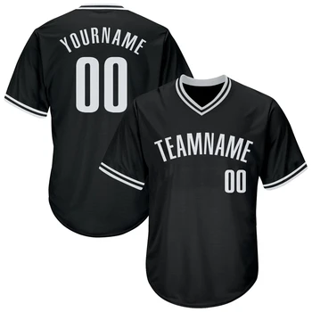 Изготовленная на заказ черная бейсбольная майка для мужчин и женщин, рубашка с 3D принтом, Повседневные командные рубашки, топы унисекс в стиле хип-хоп