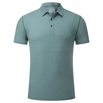 Изготовленный на заказ логотип OEM Высококачественная мужская Одежда Быстросохнущая Однотонная рубашка для гольфа Поло с коротким рукавом и отворотом Спортивная одежда