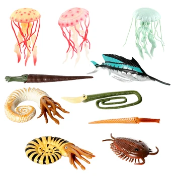 Имитация пластиковых морских обитателей, животных, рыбы-паруса, краба-медузы, модельных фигурок, миниатюрных развивающих игрушек для океанского морского аквариума