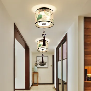 Классические винтажные китайские светодиодные подвесные потолочные светильники Китайский дизайн Современный подвесной потолочный светильник для гостиной спальни