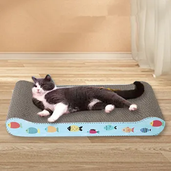 Когтеточка для домашних кошек, гофрированная шлифовальная машина, коврик из гофрированной бумаги, скребок для лазания, коврик для кошек, картонные игрушки для кошек