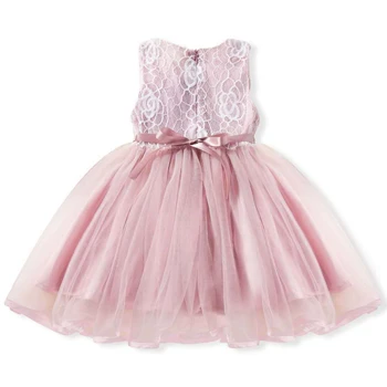 Кружевное платье для маленьких девочек 2023 Летний костюм с цветочным узором Детские вечерние платья без рукавов Детская одежда Одежда принцессы