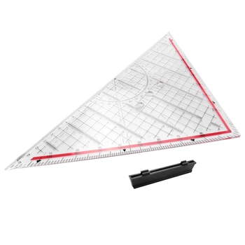Линейка для рисования треугольников Многофункциональная линейка для рисования с ручкой, транспортир, измерительная линейка, канцелярские принадлежности