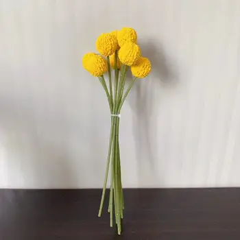 Маленький Золотой шарик Искусственные Цветы Для украшения домашнего стола Indie Room Decor Flores