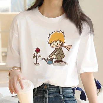 маленький принц топовая женская футболка с аниме-комиксами, женская дизайнерская одежда по манге 2000-х годов