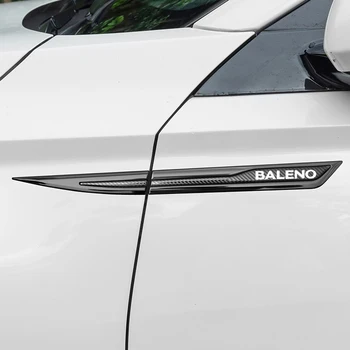 Металлические наклейки на линию талии двери автомобиля для эмблемы Suzuki Baleno, наклейки на боковое крыло автомобиля, аксессуары для кузова и экстерьера