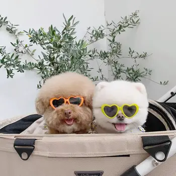 Милые солнцезащитные очки для домашних собак Креативные очки в форме солнца и цветка в форме сердца для кошек Реквизит для фотографий для маленьких собак Аксессуары для кошек