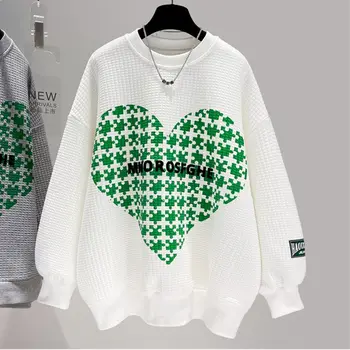 Модные Пуловеры Для женщин Средней длины, Пуловер С Буквенным Принтом 