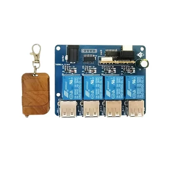 Модуль расширения питания 433 Пульт дистанционного управления Источник питания 5 В 4-полосный USB распределительный щит Концентратор питания