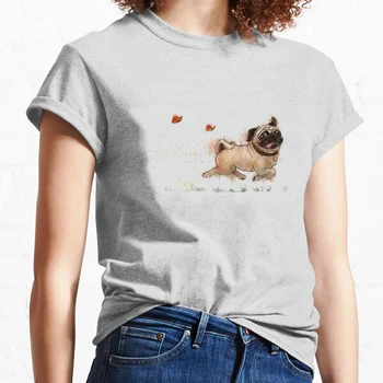 Мопс топ женская летняя футболка с комиксами женская уличная графическая одежда