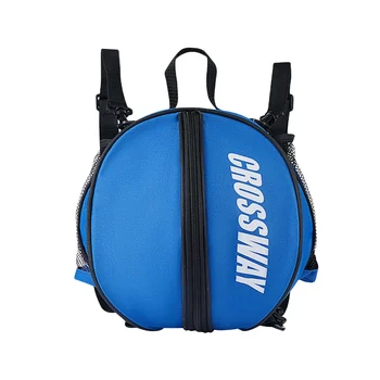 Мужская баскетбольная сумка, спортивный мяч для футбола, волейбола, софтбола, 2 боковых сетчатых кармана, футбольная сумка круглой формы через плечо