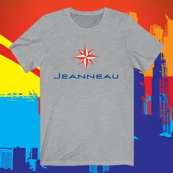 Мужская серая футболка Jeanneau Yachts Sailboat, Размер S-5XL