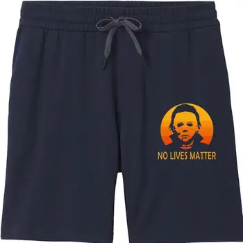 Мужские шорты Black Navy No Lives Matter Michael Halloween Myers размера S, M, L с принтом для отдыха, Мужские шорты со специальным принтом на заказ