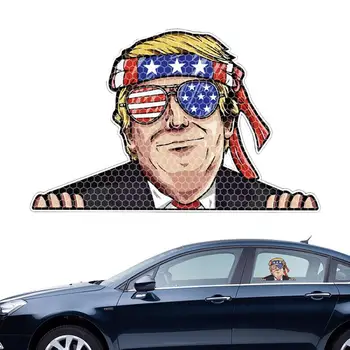 Наклейки и Отличительные Знаки Trump 2024 Trump Decal Window Cling Водонепроницаемые Автомобильные Наклейки Trump 2024 Funny Для Ноутбуков Window