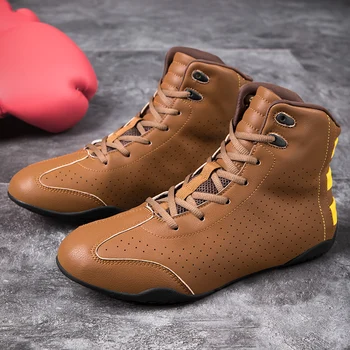 Новые мужские и женские профессиональные боксерские ботинки Легкие борцовские ботинки для мальчиков, высококачественные дышащие боксерские кроссовки для девочек