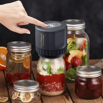 Новый электрический вакуумный упаковщик Mason Jar, комплект вакуумных упаковщиков Mason Jar, машина для сохранения свежести продуктов, упаковщик бутылок Mason для хранения продуктов питания