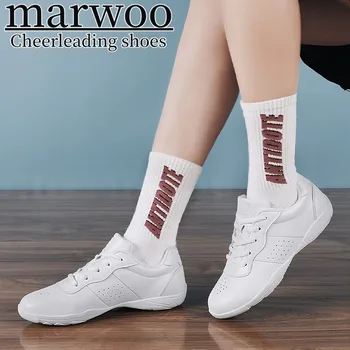 Обувь для черлидинга Marwoo, Детская танцевальная обувь, обувь для соревновательной аэробики, обувь для фитнеса, женская белая спортивная обувь для джаза 9211