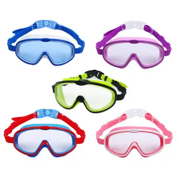 Очки для бассейна Детские противотуманные, защищающие от ультрафиолета Очки для плавания с широким обзором, очки для подводного плавания с силиконовым уплотнением, снаряжение для подводного плавания, маска для плавания