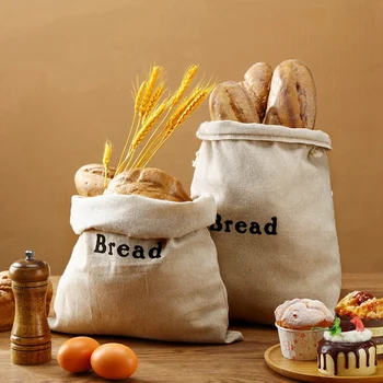 Пакеты для хлеба из 3 частей, мешковина, многоразовые пакеты для хлеба на шнурке, как показано, небеленые буханки, пакеты для выпечки, пакеты для хранения продуктов ручной работы