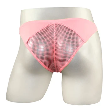 Перспективные сексуальные мужские прозрачные сетчатые трусы-бикини с низкой посадкой, Прозрачное нижнее белье сзади, купальники, нижнее белье, пижамы, трусики