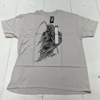 Пильное полотно, Серая футболка с рисунком Reaper с коротким рукавом, унисекс, размер X-Large, НОВАЯ