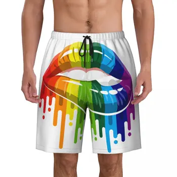 Пляжные шорты на заказ, мужские Быстросохнущие Пляжные шорты, Плавки для геев и лесбиянок, Купальники